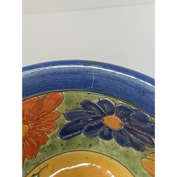 Ambiance Daisy Nanette Vacher Terracotta Clay Floral Serving Tray Plate And Bowl - Picture 8 of 12